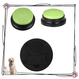 Dog Talking Button For Communication; Voice Recording Button Pet Training Buzzer (Color: Green)