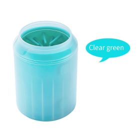 1pc Pet Paw Cleaner. Foot Cup For Dog And Cat; Pet Grooming Supplies (Color: Green, size: L)