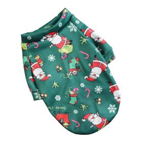 Small Dog Hoodie Coat Winter Warm Pet Clothes for Dogs; Chrismas pet clothes (Color: Green Saint, size: L for 3.5-4.5kg)