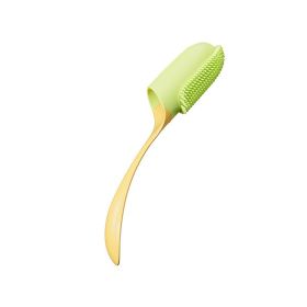 Pet Silicone Tooth Cleaning Care Finger Wrap Dog Oral Cleaning Toothbrush Tool (Color: Green)