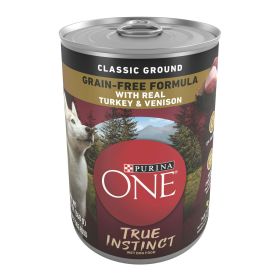 Purina One True Instinct Wet Dog Food for Adult Dogs, Grain-Free, 13 oz Cans (Brand: Purina ONE)