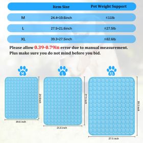 Pet Cooling Mat Cool Pad Cushion Dog Blanket For Summer Sleeping Bed Dog (size: L)