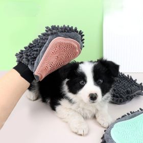 Pet Bathing Brush 2-in-1 Grooming Glove Elegant Dog Grooming Tool For Brushing (Color: Blue)