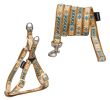 Touchdog 'Caliber' Designer Embroidered Fashion Pet Dog Leash And Harness Combo