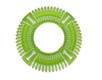 Pet Life Flex Bark Flexible Frisbee Extreme Outdoor Training Durable Fetch Toy (Color: Green)