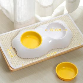 Egg-shaped Pet Bowl Drinking Water Single Bowl Double Bowl Dog Bowls (Type: Double Bowl)