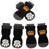 Anti-Slip Dog Socks; Waterproof Paw Protectors Reflective Traction Control