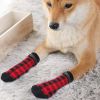 Anti-Slip Dog Socks; Waterproof Paw Protectors Reflective Traction Control