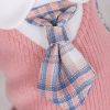 Sweet Bowknot Dog Sweater Dress; Winter Warm Pet Clothes; Costume For S-M-L