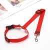 Solid Color 2 In 1 Pet Car Seat Belt Nylon Lead Leash Backseat Safety Belt