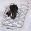 Warming Pet Pad Cartoon Paw Print Cat Warm Bed Plush Sleeping Pad