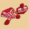 Dog Christmas Reindeer Elk Antlers Headband and Scarf Set Pet Christmas