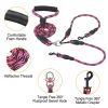 Double Dogs Leash No-Tangle Dogs Lead Reflective Dogs Walking Leash w/ Swivel