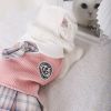 Sweet Bowknot Dog Sweater Dress; Winter Warm Pet Clothes; Costume For S-M-L