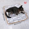 Warming Pet Pad Cartoon Paw Print Cat Warm Bed Plush Sleeping Pad