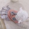 Sweet Bowknot Dog Sweater Dress; Winter Warm Pet Clothes; Costume For S-M-L