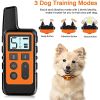 Dog Training Collar; Waterproof Shock Collars for Dog with Remote Range 1640 ft