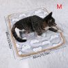 Warming Pet Pad Cartoon Paw Print Cat Warm Bed Plush Sleeping Pad