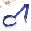 Solid Color 2 In 1 Pet Car Seat Belt Nylon Lead Leash Backseat Safety Belt