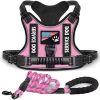 Pet Harness And Leash Set  Adjustable No Pull Service Vest Harness For Walking