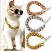 Pet gold collar Dog Chain Collar Keji Teddy Fadou domineering gold necklace