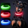 Solar And USB Rechargeable Light Up Pet Collar  For Night Walking