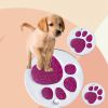 Personalized Dog Tags; Engraved Footprints Cat Tags; Anti-lost Round Pet ID Tags