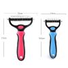 Professional Pet Deshedding Brush 2 Sided Dematting Dog Comb Cat Brush Rake