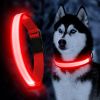 Solar And USB Rechargeable Light Up Pet Collar  For Night Walking