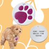 Personalized Dog Tags; Engraved Footprints Cat Tags; Anti-lost Round Pet ID Tags