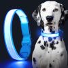 Solar And USB Rechargeable Light Up Pet Collar  For Night Walking