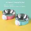 Pet Stainless Steel Bowl Hanging Cage Type  Food Drinking Water Feeder