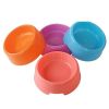 1Pc High Quality Solid Color Pet Bowls Candy-Colored Lightweight Plastic