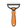 Professional Pet Deshedding Brush 2 Sided Dematting Dog Comb Cat Brush Rake