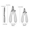 2Pcs/set Pet Grooming Tools SS Nail Clippers Dogs Scissor Grooming Grinder