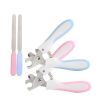 2Pcs/set Pet Grooming Tools SS Nail Clippers Dogs Scissor Grooming Grinder