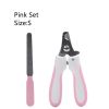 2Pcs/set Pet Grooming Tools SS Nail Clippers Dogs Scissor Grooming Grinder