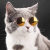 Pet Products Lovely Vintage Round Cat Sunglasses Reflection Eye wear glasses