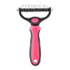 Professional Pet Deshedding Brush 2 Sided Dematting Dog Comb Cat Brush Rake